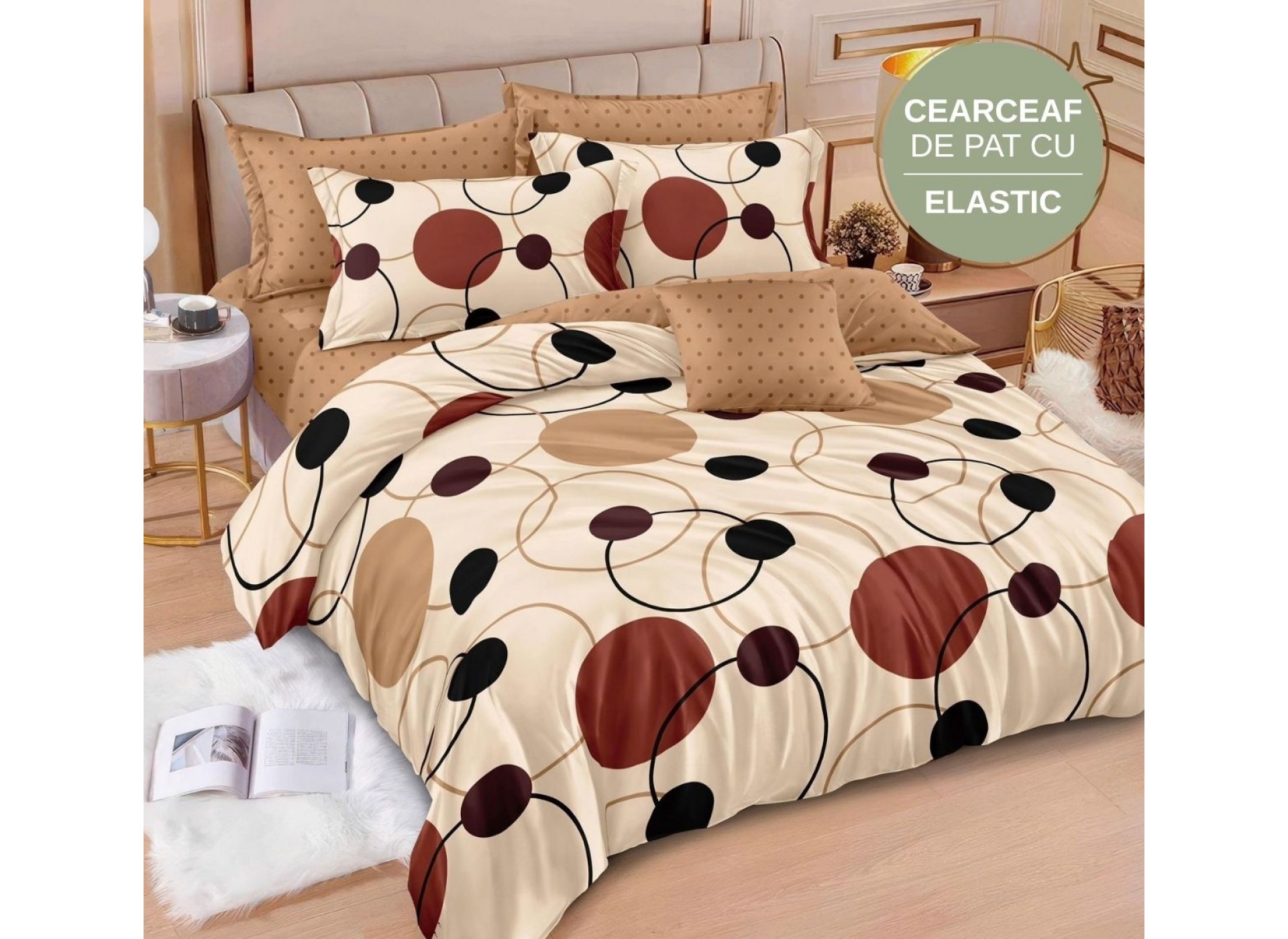 Lenjerie de pat cu Elastic din Finet 6 piese LEC080