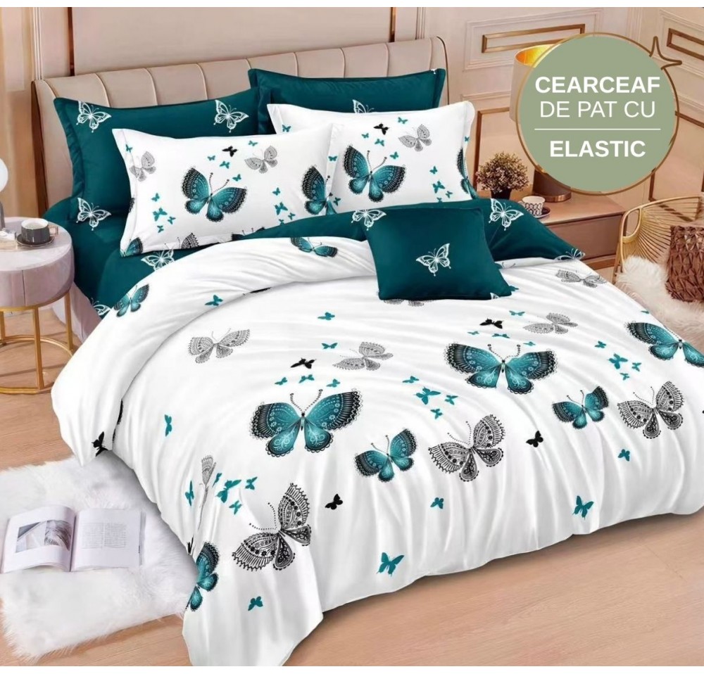 Lenjerie de pat cu Elastic din Finet 6 piese LEC081