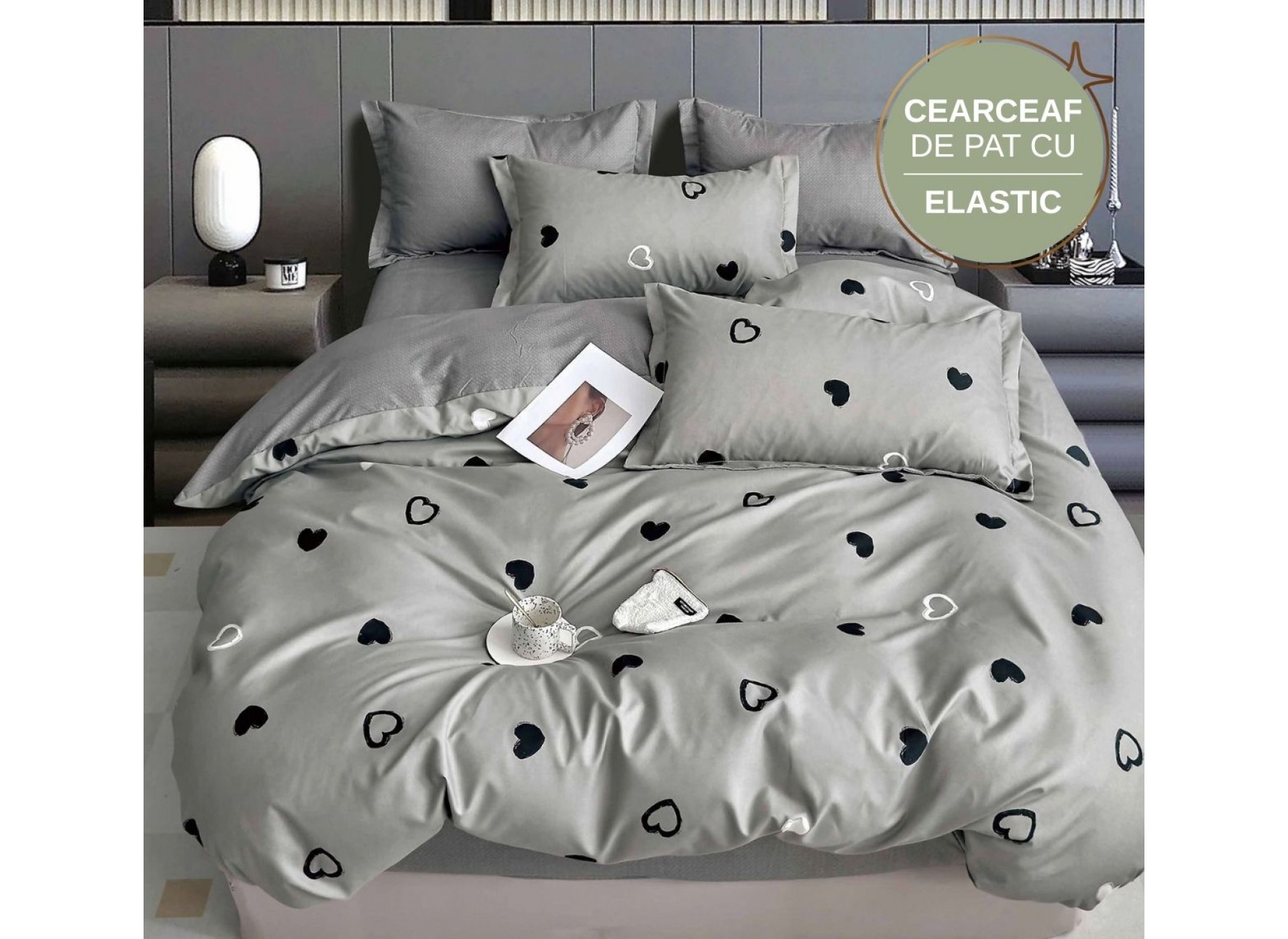 Lenjerie de pat cu Elastic din Finet 6 piese LEC085