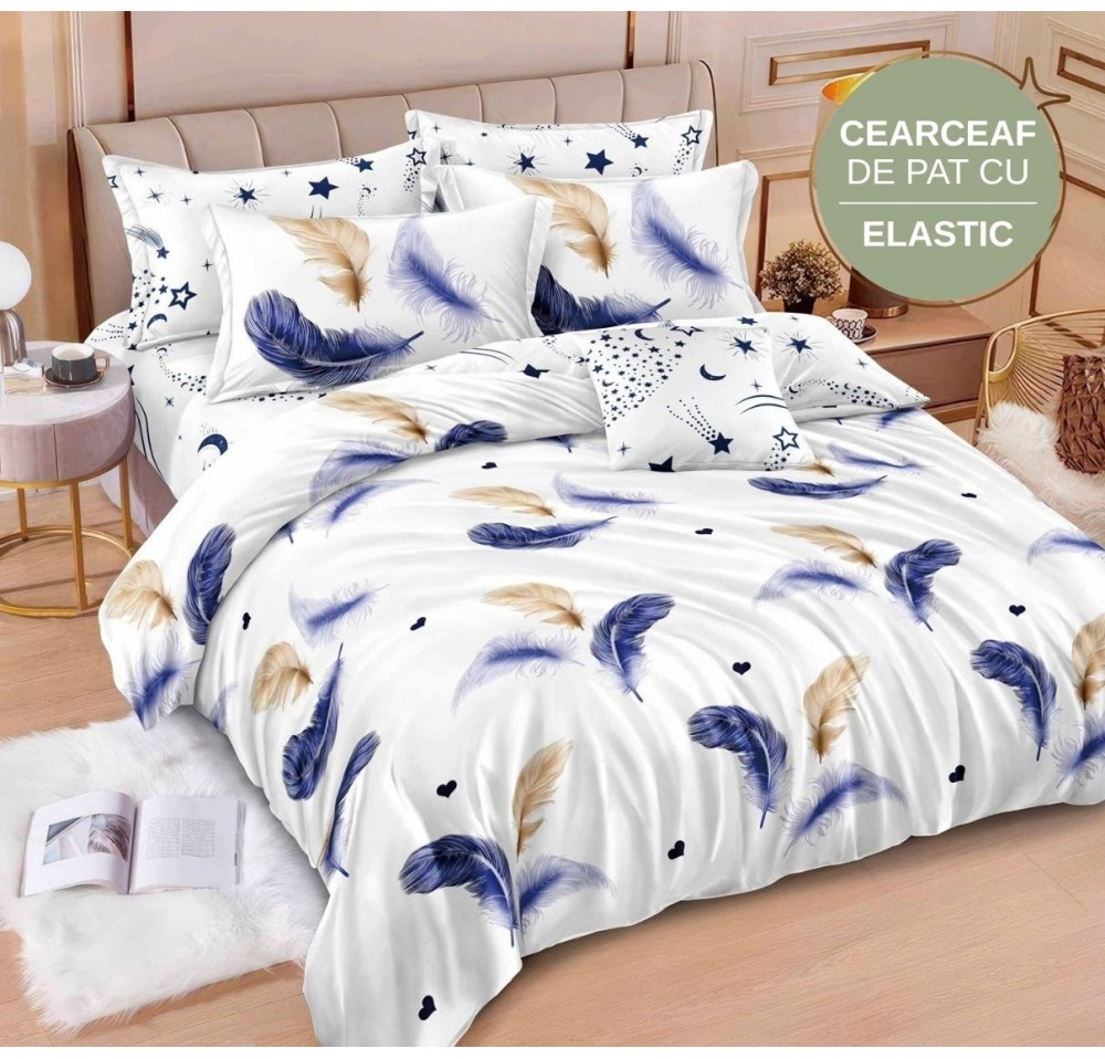Lenjerie de pat cu Elastic din Finet 6 piese LEC092