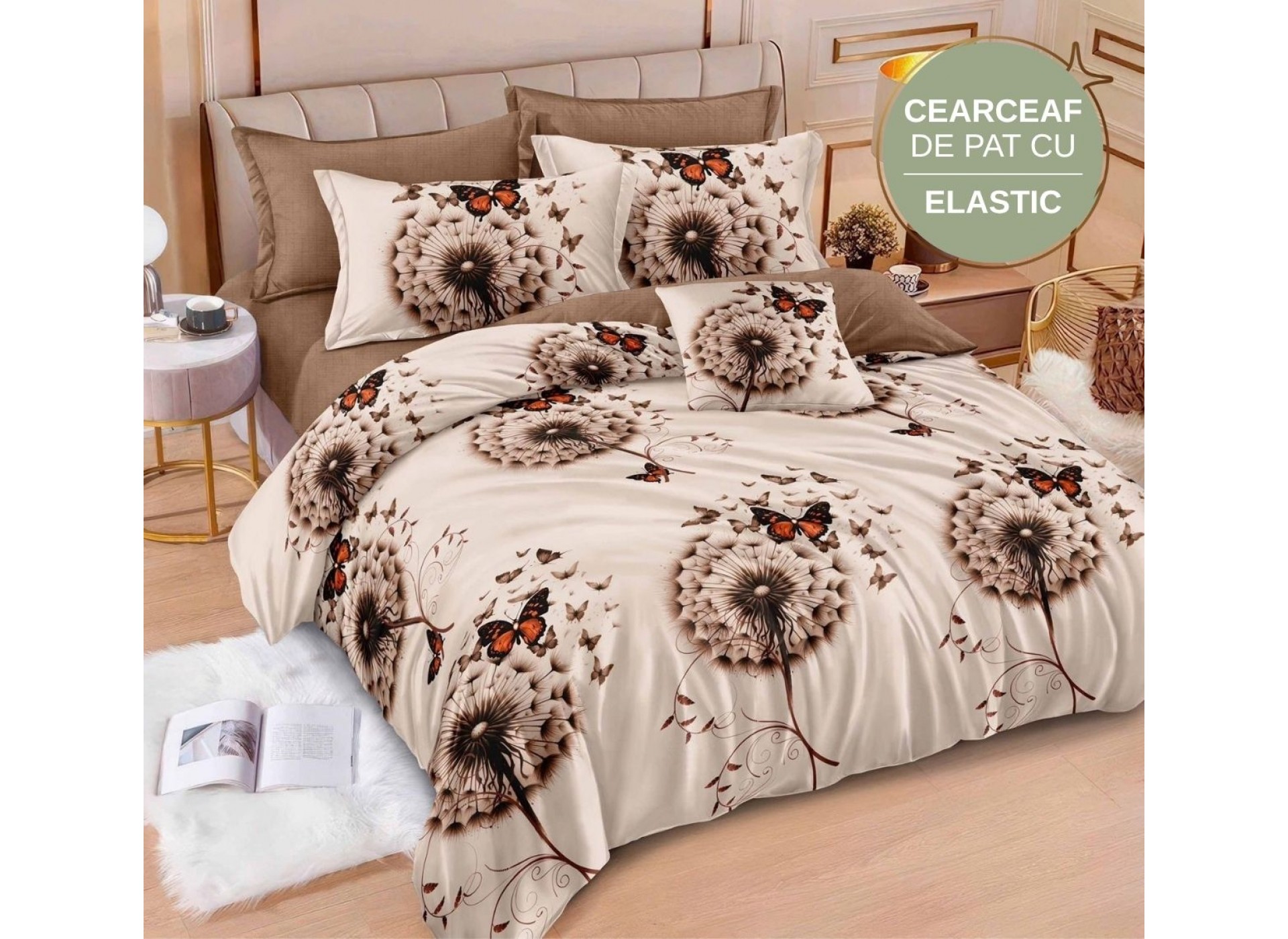 Lenjerie de pat cu Elastic din Finet 6 piese LEC094