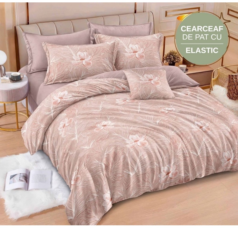 Lenjerie de pat cu Elastic din Finet 6 piese LEC099