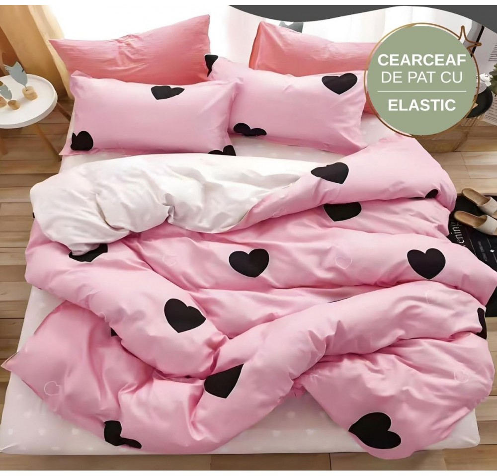 Lenjerie de pat cu Elastic din Finet 6 piese LEC100