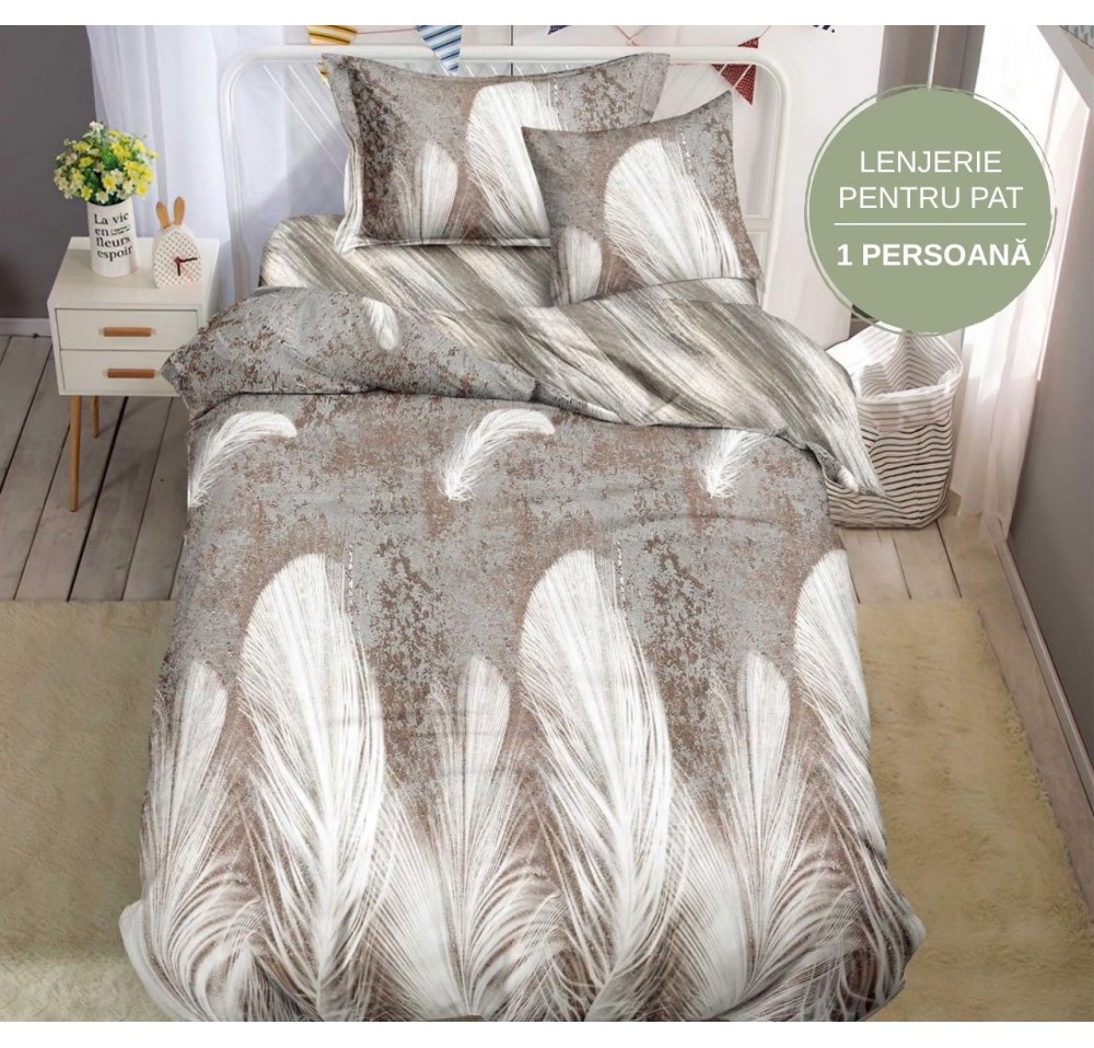 Lenjerie de Pat Finet 1 Persoană, 4 Piese - LS020