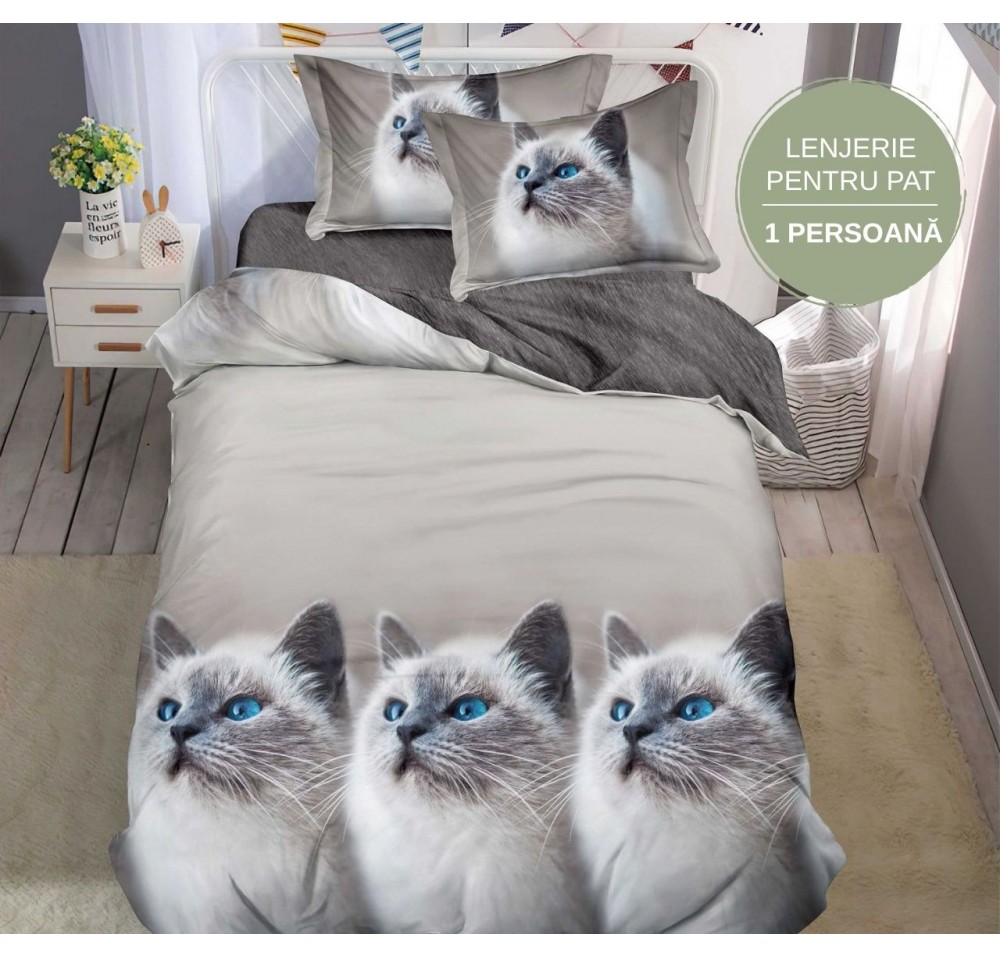 Lenjerie de Pat Finet 1 Persoană, 4 Piese - LS032