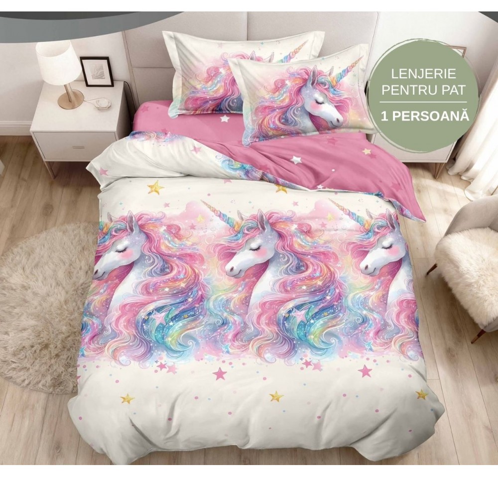 Lenjerie de Pat Finet 1 Persoană, 4 Piese - LS038