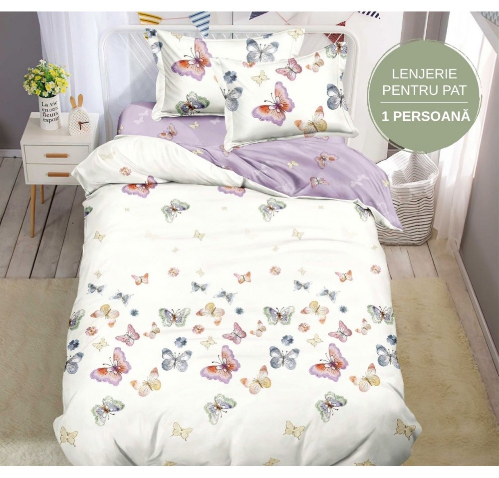 Lenjerie de Pat Finet 1 Persoană, 4 Piese - LS048