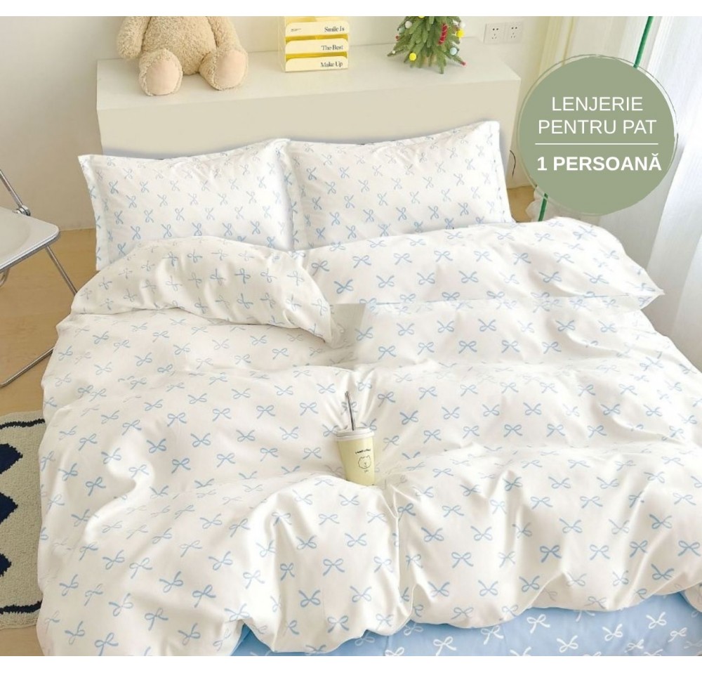 Lenjerie de Pat Finet 1 Persoană, 4 Piese - LS058