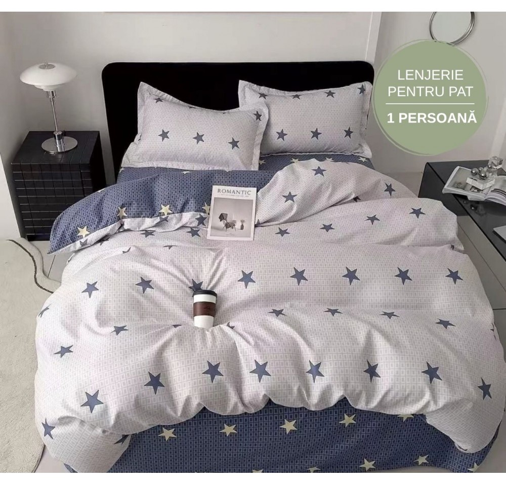 Lenjerie de Pat Finet 1 Persoană, 4 Piese - LS070