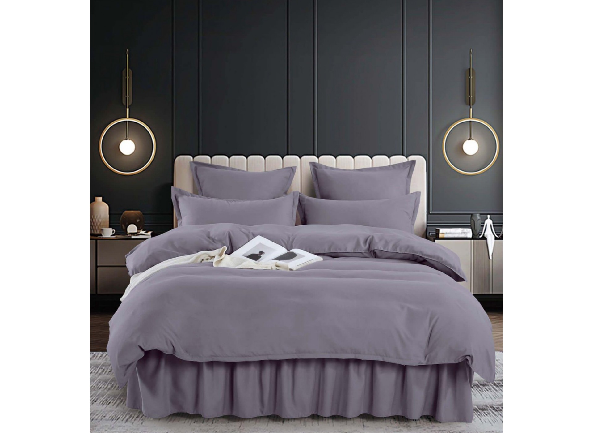 Lenjerii de Lux UNI 6 piese cu VOLANASE LVU003