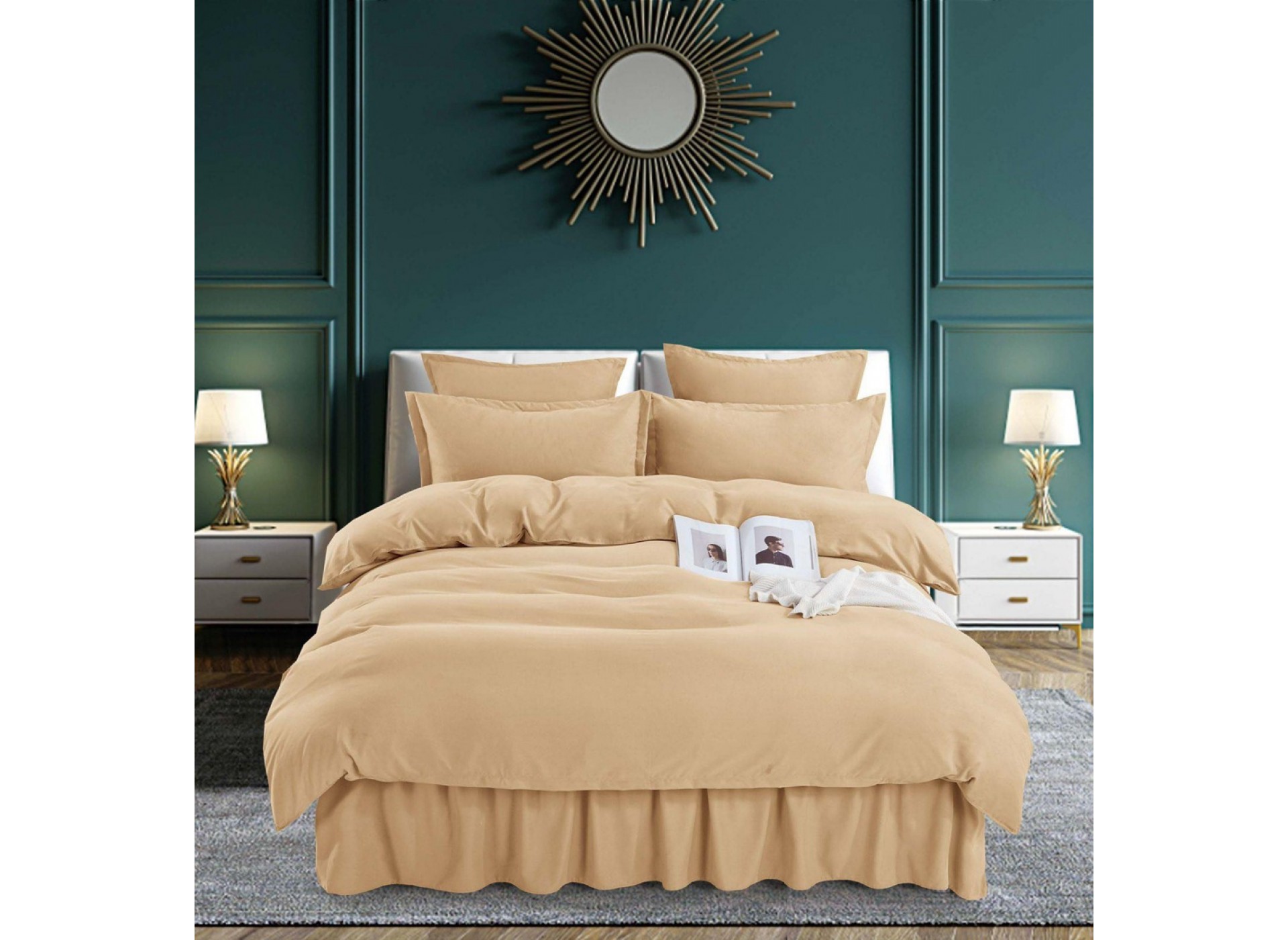 Lenjerii de Lux UNI 6 piese cu VOLANASE LVU005