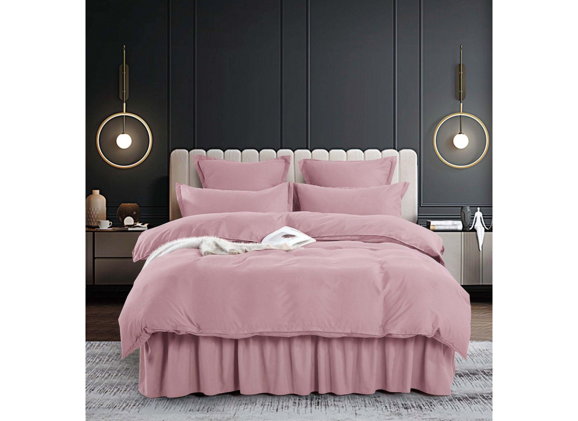 Lenjerii de Lux UNI 6 piese cu VOLANASE LVU010