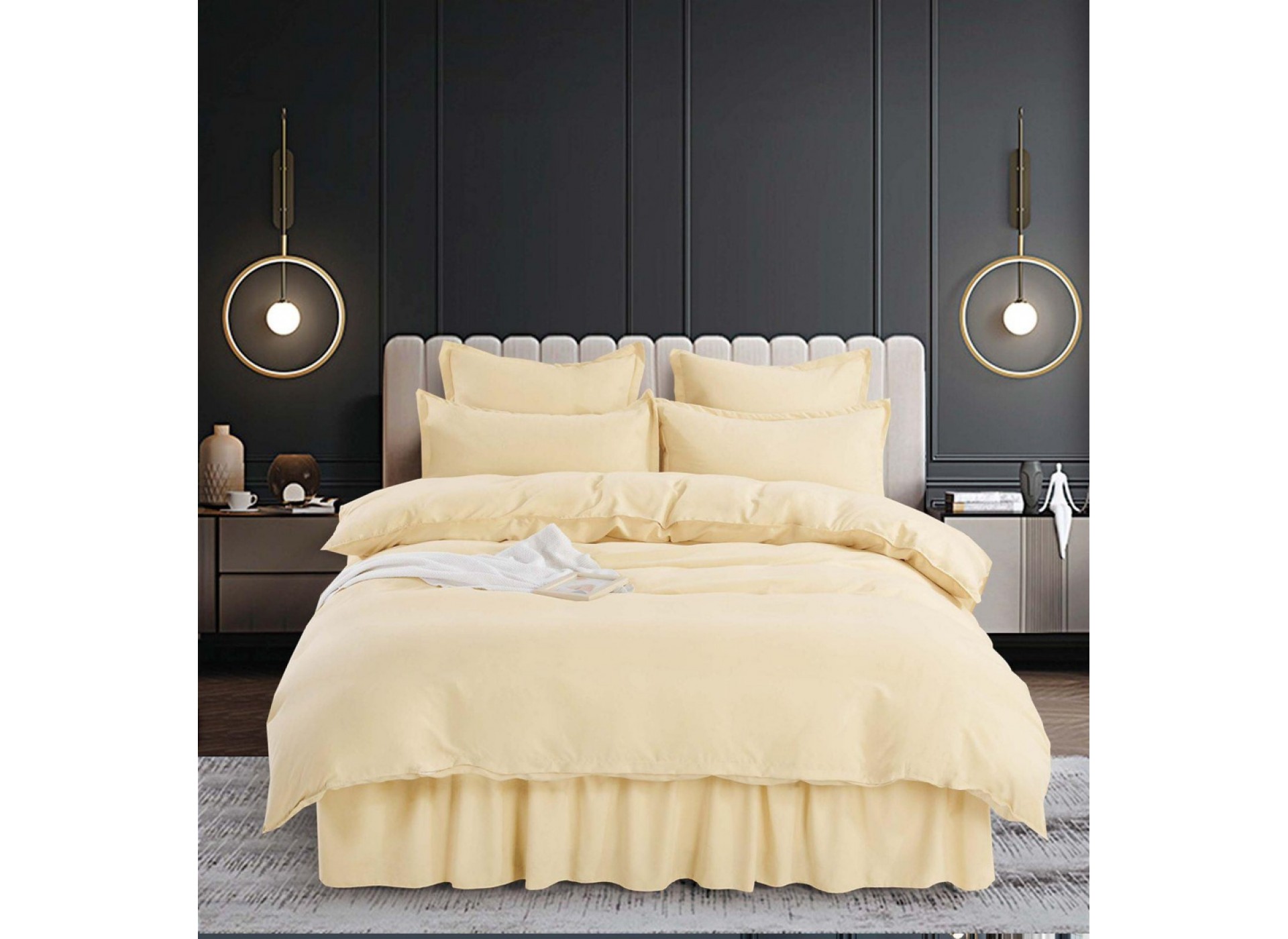 Lenjerii de Lux UNI 6 piese cu VOLANASE LVU014