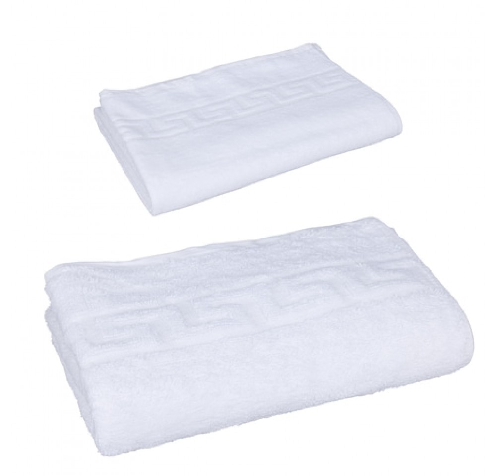 Pachet 2 prosoape baie– Greek Border, 50×90 cm, 100% bumbac