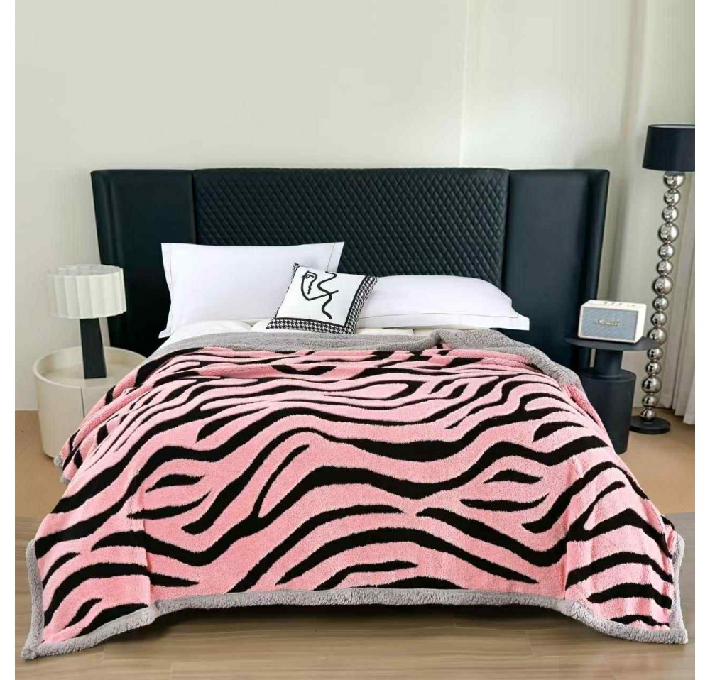 Patura Cocolino groasa cu blanita,model zebra - PBZ01