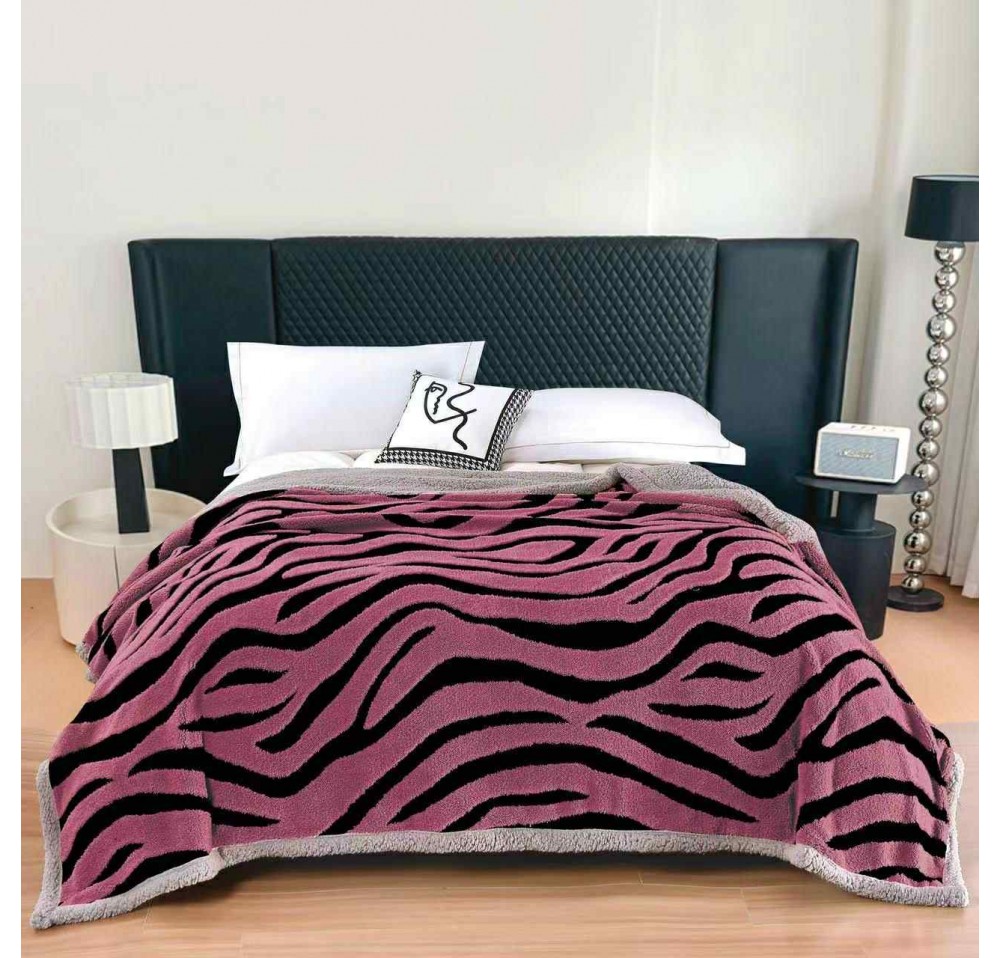 Patura Cocolino groasa cu blanita,model zebra - PBZ05