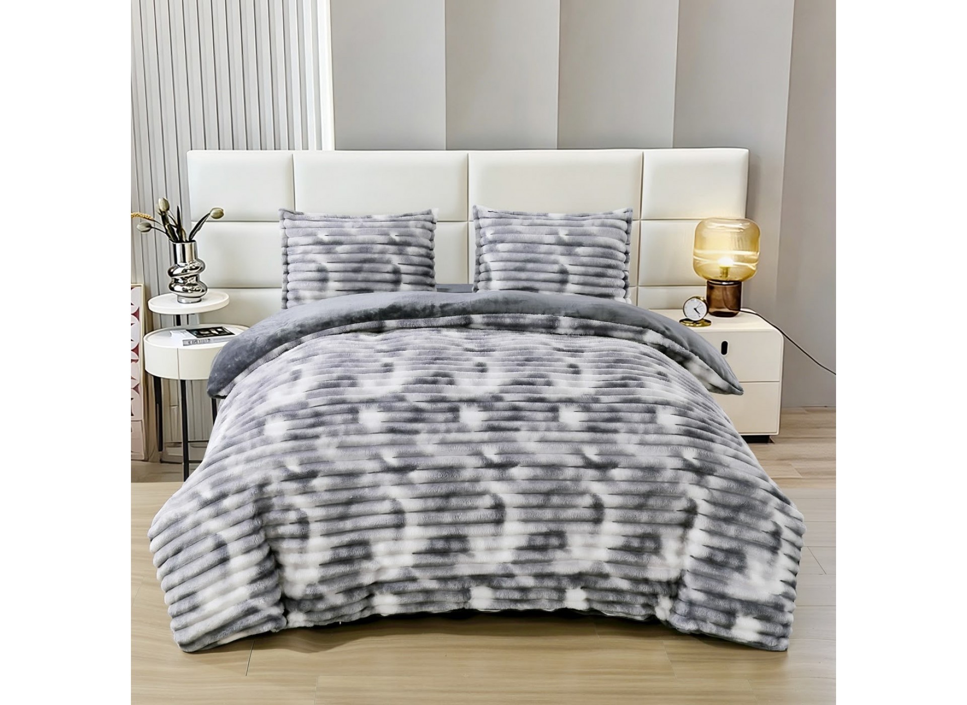 Lenjerie pat super pufoasa Cocolino Fluffy,4 piese,cearceaf elastic - COF30