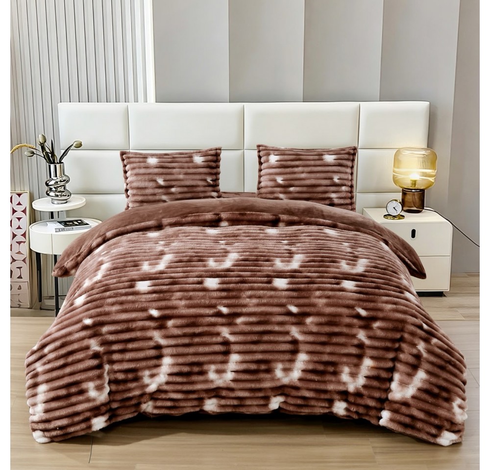 Lenjerie pat super pufoasa Cocolino Fluffy,4 piese,cearceaf elastic - COF34