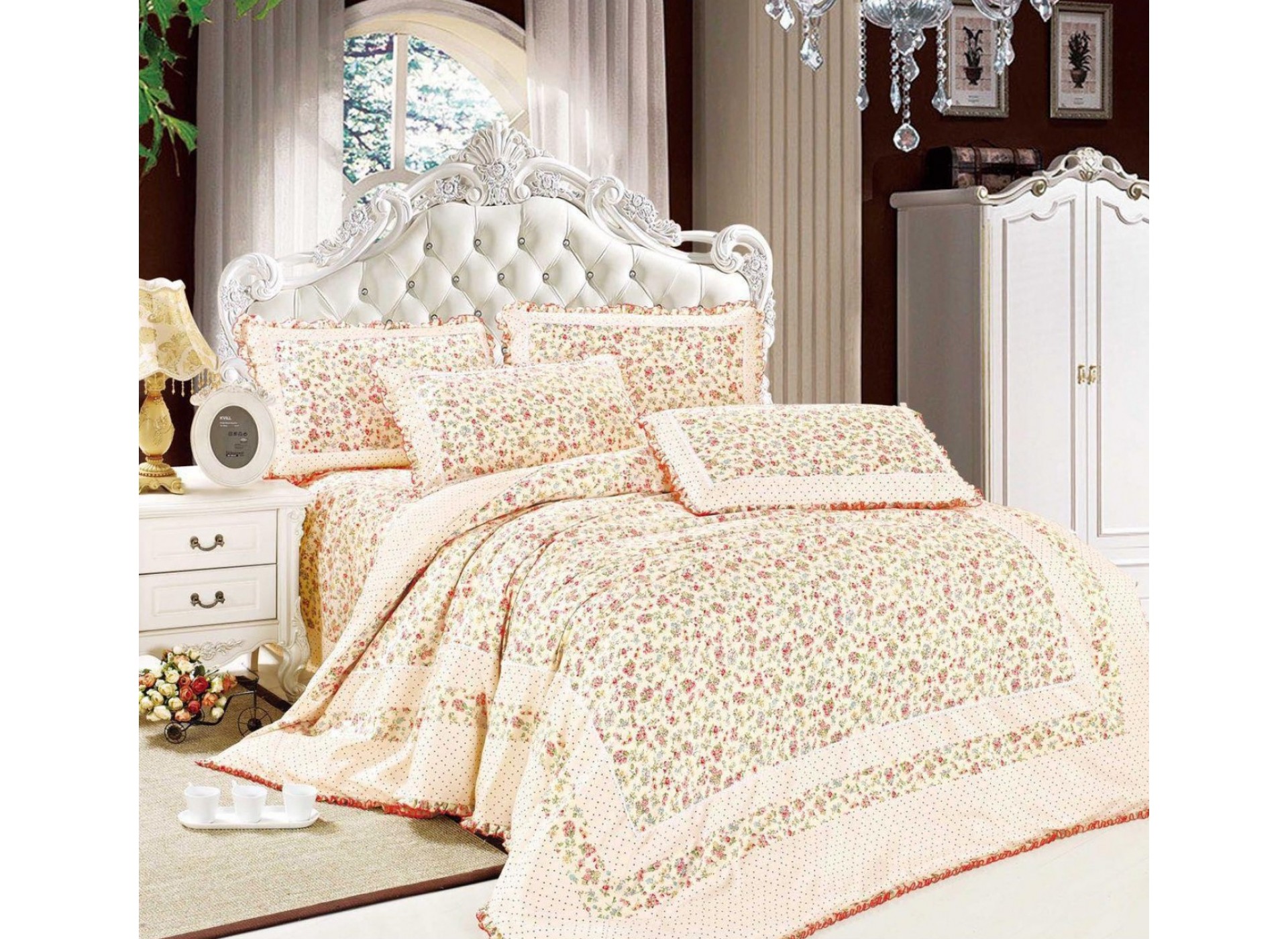 Lenjerie DELUXE din Bumbac Soft Touch cu Volanase BV03