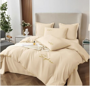 Lenjerii de lux din bumbac fin cu broderie